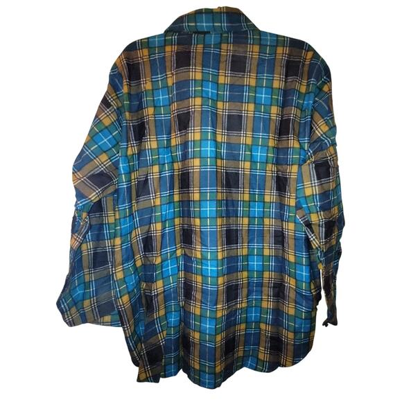 Vntg 50 Mens P-N-H Plaid Cotton Flannel Shirt Swiftie Size 17 Kurt Cobain USA - Picture 2 of 9